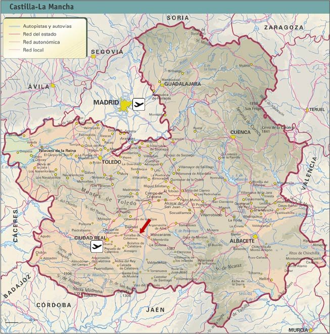 reaching Torralba de Calatrava von madrid